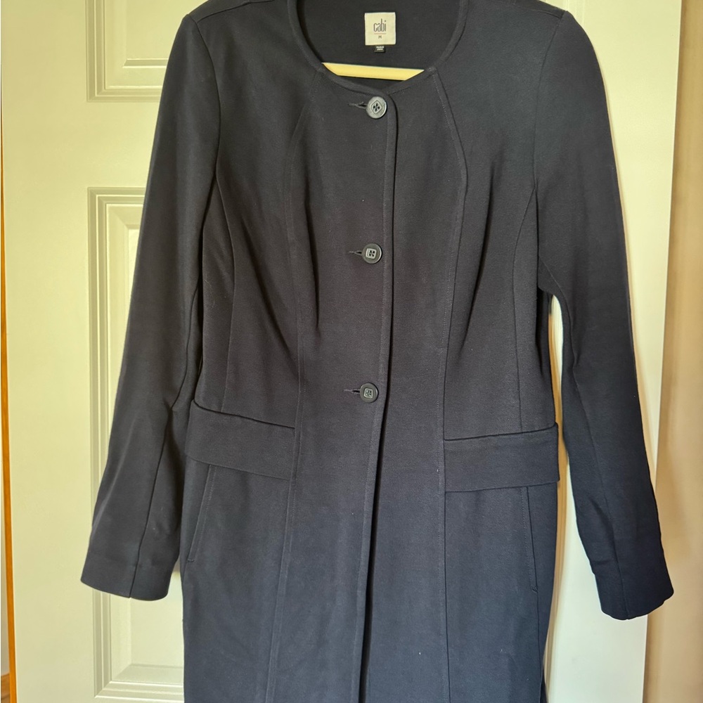 CAbi Women's Lido Jacket Navy Blue Pointe Knit